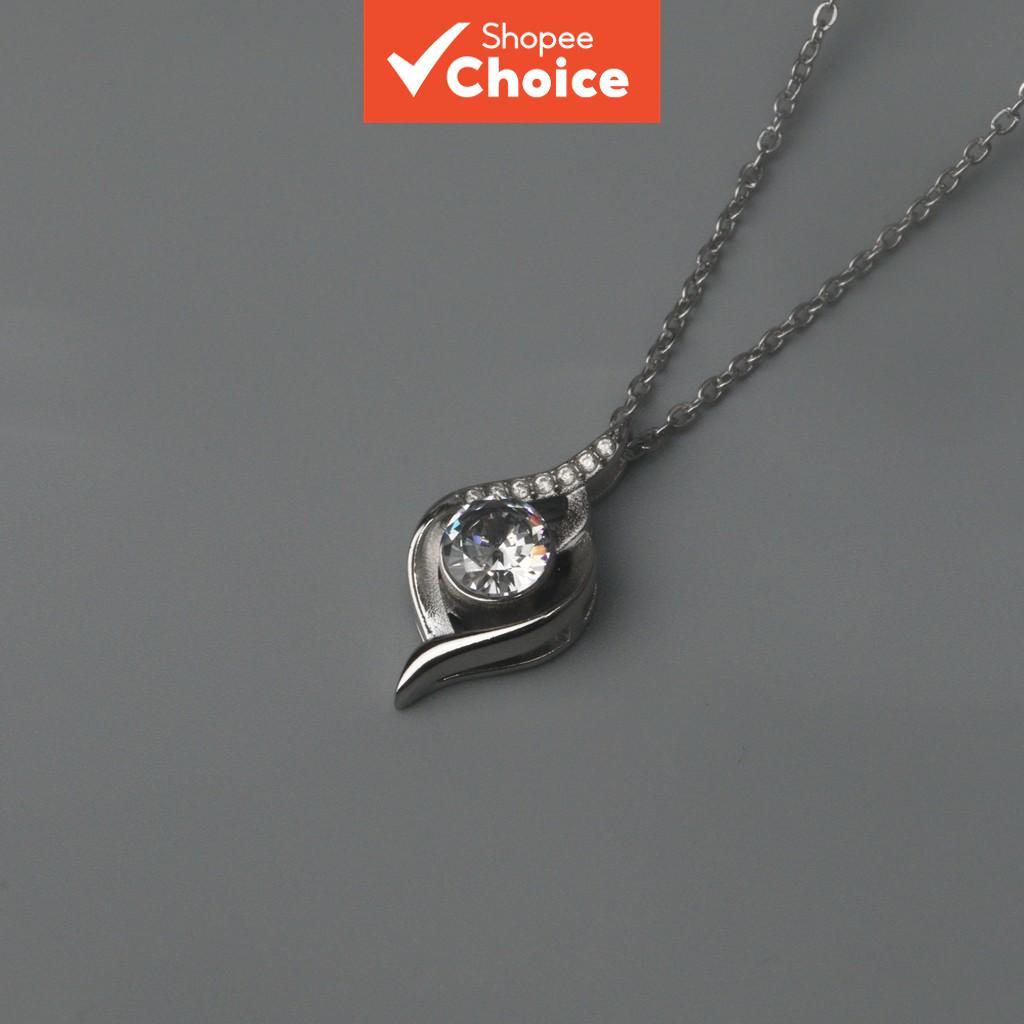 HB Jewelry สร้อยคอเงิน AMES Song จี้รูปหัวใจ สายโซ่คล้องคอ แฟชั่นผู้หญิง XL00493
