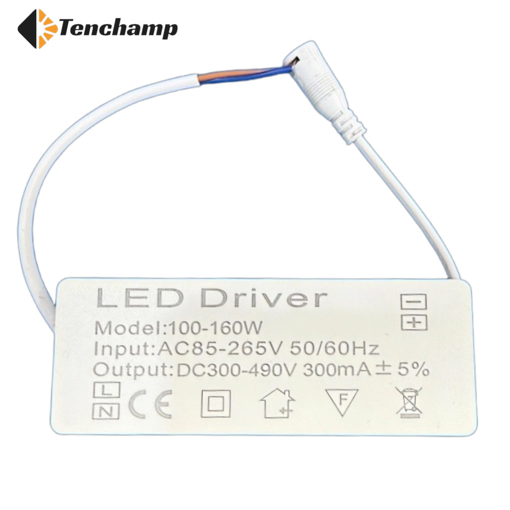 Tenchamp LED Driver Power Supply แรงดันไฟฟ้ากว้างแยก Ballast 40-60W 60-80W 80-100W 100-160W 300ma