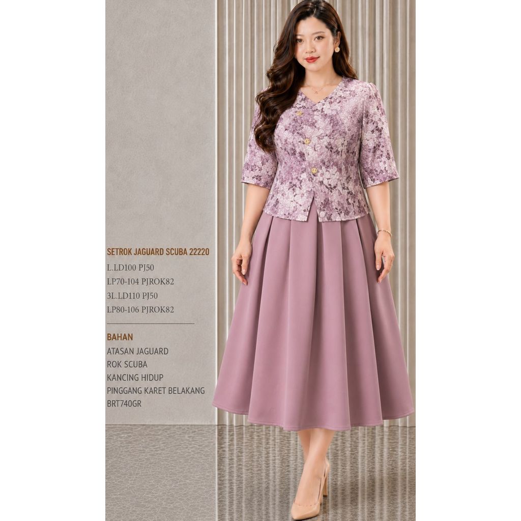 JAGUARD SCUBA SKIRT SET 22220 740GRAM ขายดีที่สุด