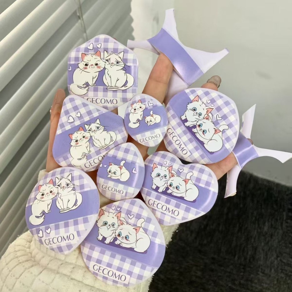 Puff World Orchard Picking Puff Girl Picking Puff Set Flocking Sponge Wet Dry Blush Foundation No Po