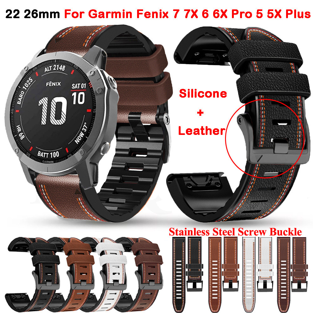 เหมาะสําหรับ Garmin Smart Watch Fenix7X 7 6X 6 5X 5 5S Pin รูปแบบซิลิโคนหนังสายคล้องคอ