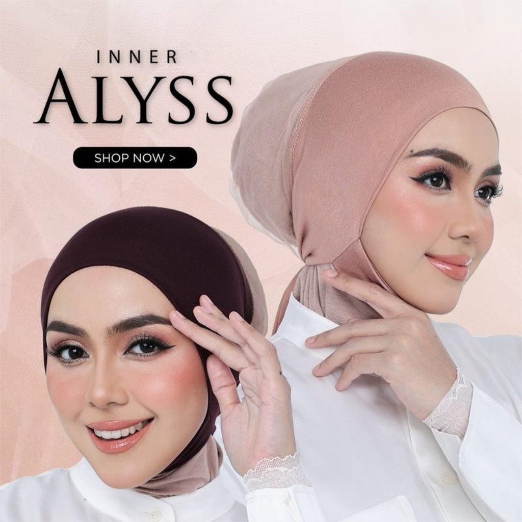 ALYSS INNER NET DAGU KAIN SOFT COTTON NET PREMIUM - FREE SIZE STRETCHABLE UNDERSCARVES MUSLIMAH