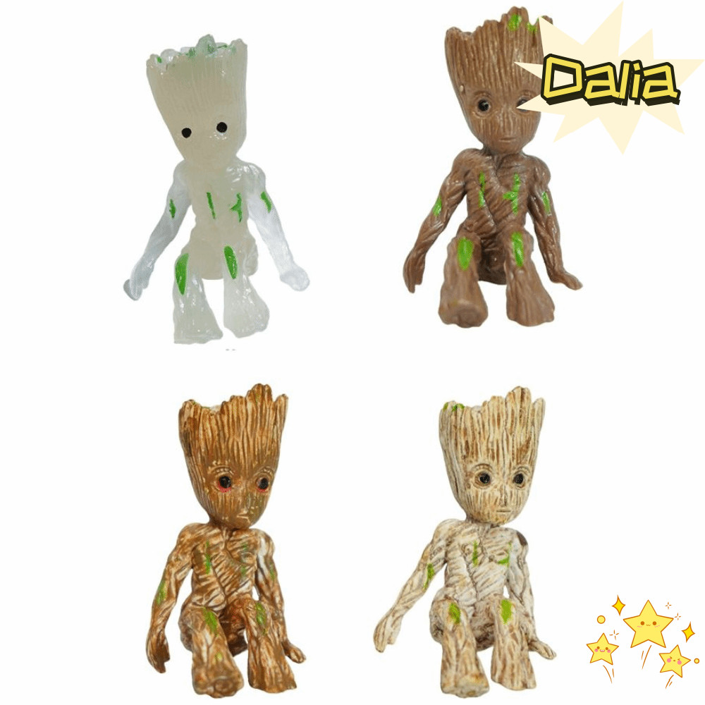 DALIA การตกแต่งตู้ปลา, การ์ตูนโมเดิร์นสร้างสรรค์ Groot Tree Man, งานฝีมือ Pvc Micro ภูมิทัศน์ตกแต่งถ