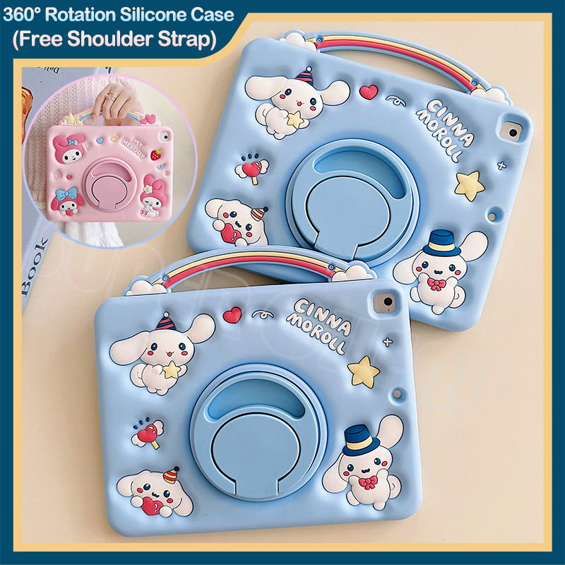 สําหรับ Samsung Tab A9 8.7 X110 A9+ A9 Plus X216B A7 Lite T220 T225 360° ฝาครอบเคสขาตั้งแบบพับได้แบบ