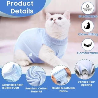 แมวการกู้คืนสูทสําหรับสปากี้สุนัขขนาดเล็ก เจ ผู้ตัดสิน หลังจากการผ่าตัดสวมใส่แผลป้องกันเลียปรับคอลูกแมวชุดนอนบอดี้สูท