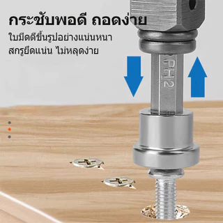 （5ชิ้น）ชุดดอกไขควงหัวแม่เหล็ก ดอกไขควงแม่เหล็ก หัวบล็อคไขควงยิงฝ้า ก้านหกเหลี่ยม 1/4นิ้ว กันสกรูหล่น สําหรับงานไม้