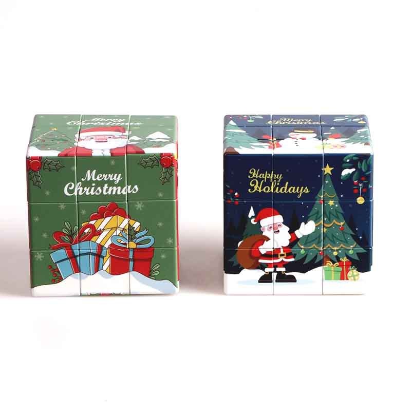 Christmas Cube 3x3x3 Magic Cube ปริศนา Cube professional 3D Magic Cube 3x3 ของเล่นเด็กเด็ก
