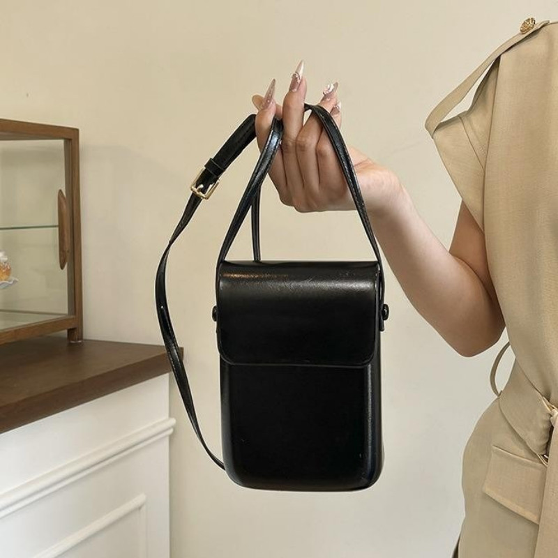 กระเป๋าคล้องไหล่-mini สไตล์ Minimalist Vintage Chic สีทึบ เคสโทรศัพท์ในตัว เหมาะสำหรับการเดินทาง ราคา ถูกที่สุด ดีลบีเคเค แกลเลอรีภาพที่ 7