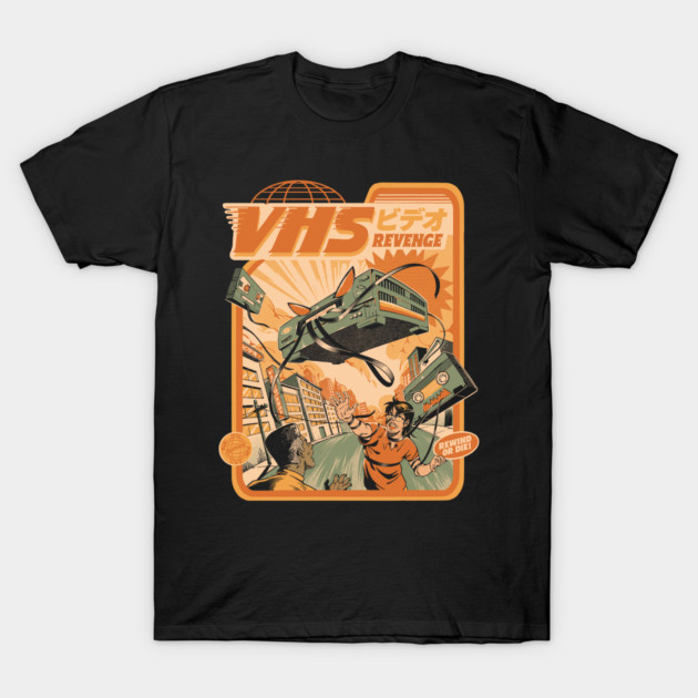 เสื้อยืด Vintage VHS Revenge - A Vintage Revenge T-Shirt แท้ Cotton 100% การ์ตูน รัดรูป หนาๆ แฟชั่น