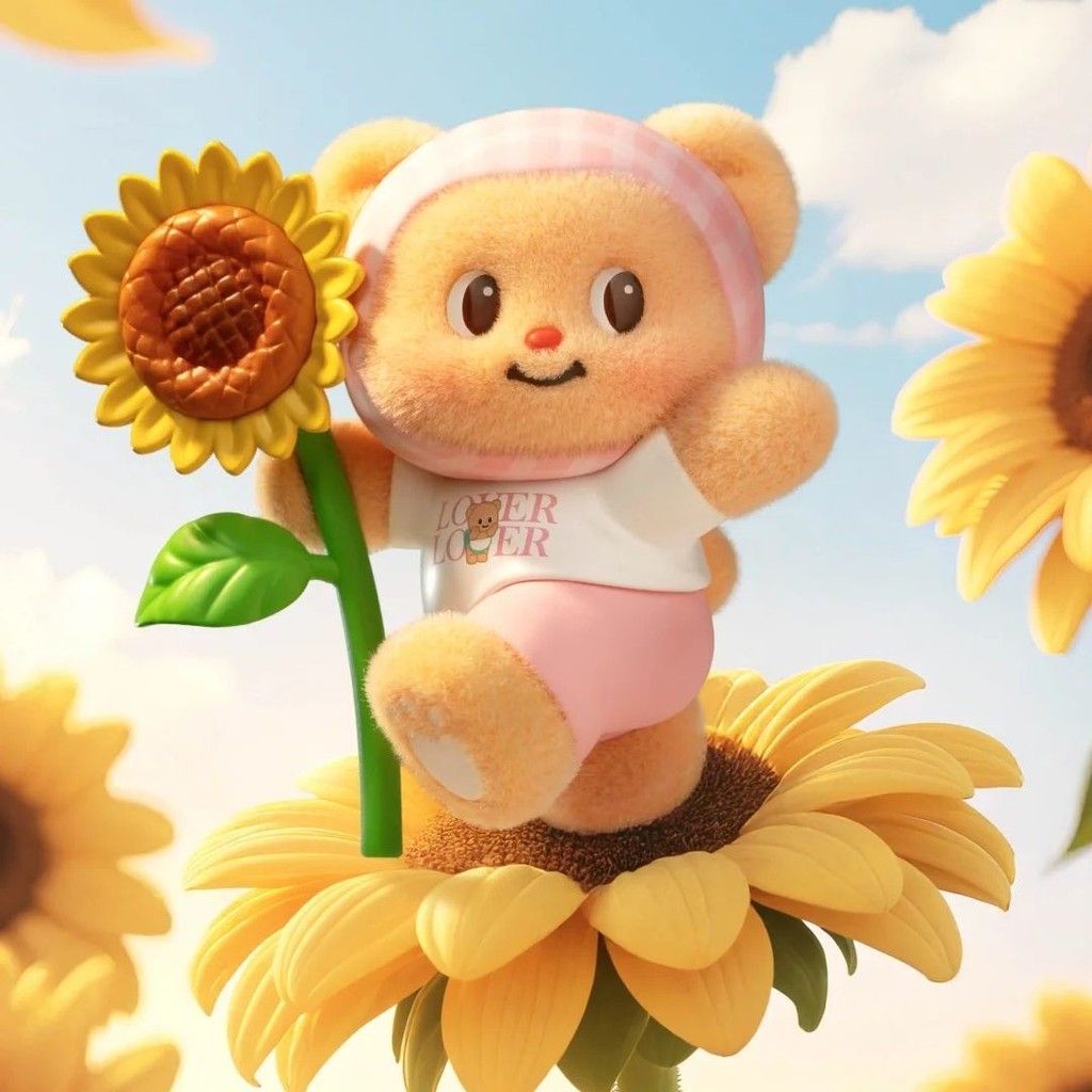 ❤❤，ของแท้จาก TOYZEROPLUS ตุ๊กตาหมีเนย กล่องตาบอด ตุ๊กตาตกแต่งเดสก์ท็อปสุดน่ารัก