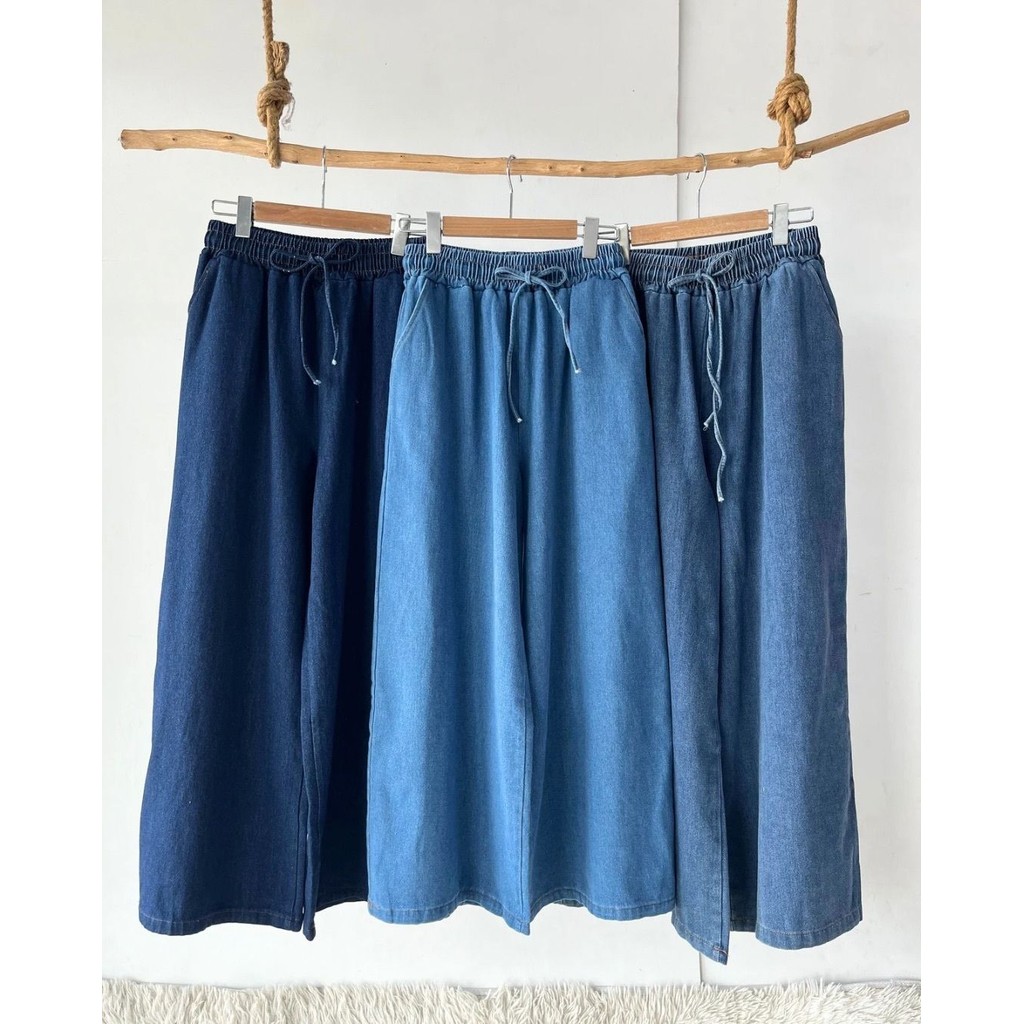 กางเกงขายาว Cella Denim Palazzo