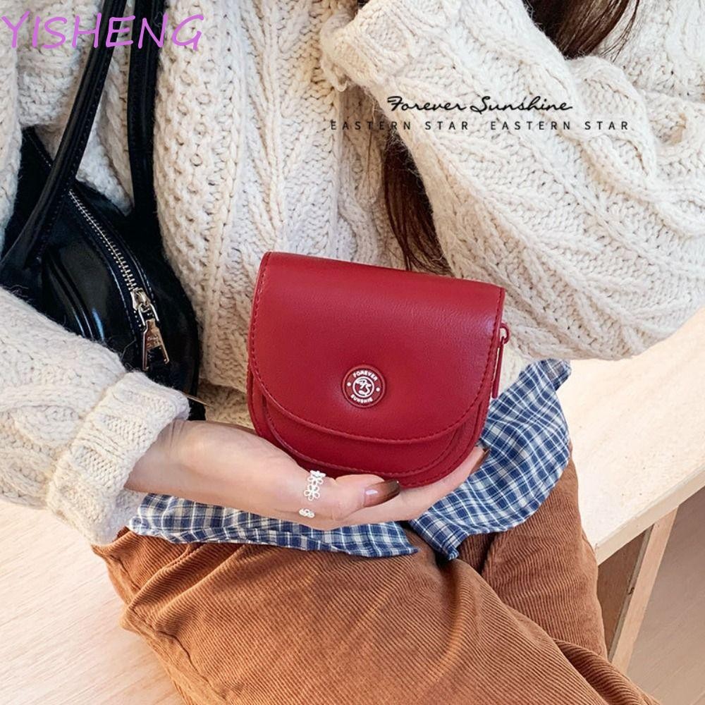 YISHENG58BS กระเป๋าสตางค์ผู้หญิง, กระเป๋าสไตล์เกาหลี ที่ใส่บัตรหนัง PU, การออกแบบแฟชั่นคลัทช์สั้น Mu