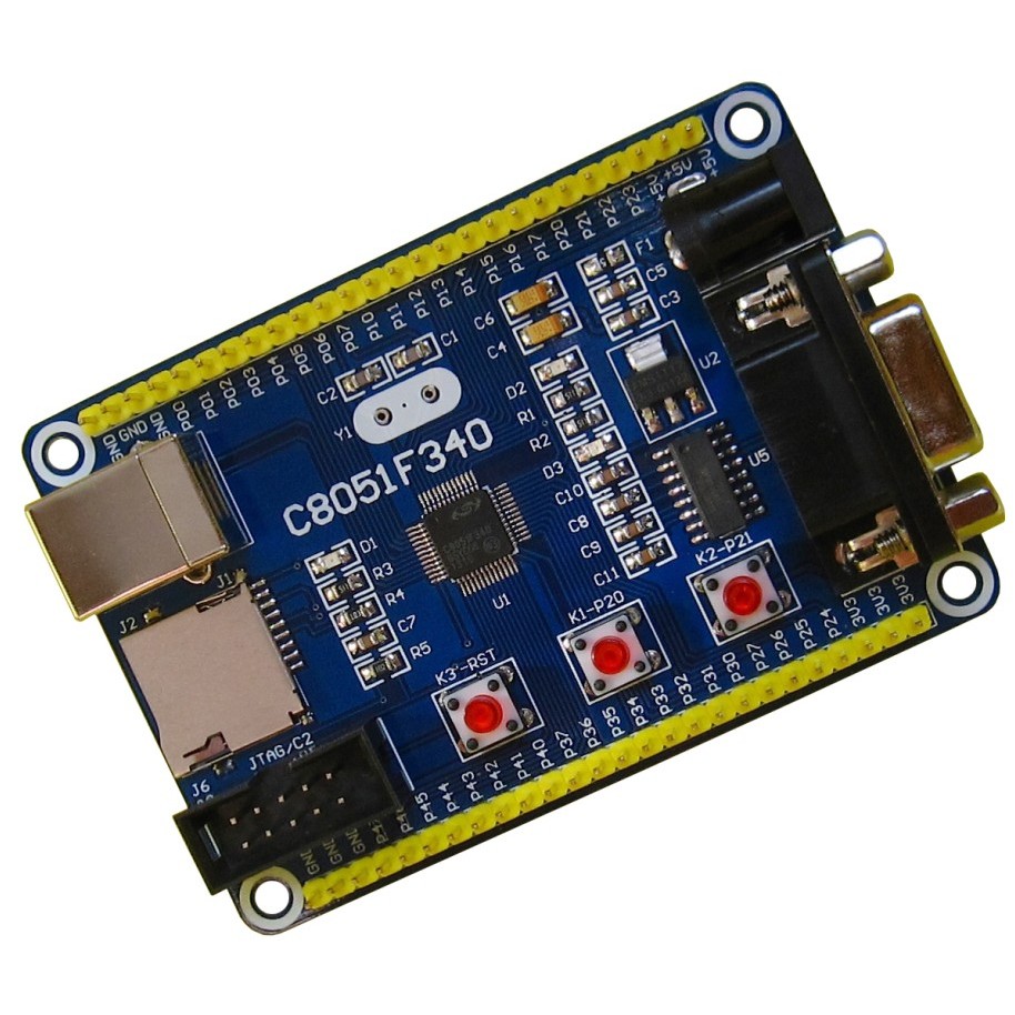 C8051F340 C8051F380 Development Board Core Board การเรียนรู้ระบบบอร์ดใหม่ Hualong Microcontroller