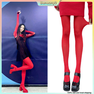 ถุงน่องกำมะหยี่สีแดงบาง สำหรับงานแต่งงาน ระบายอากาศดี