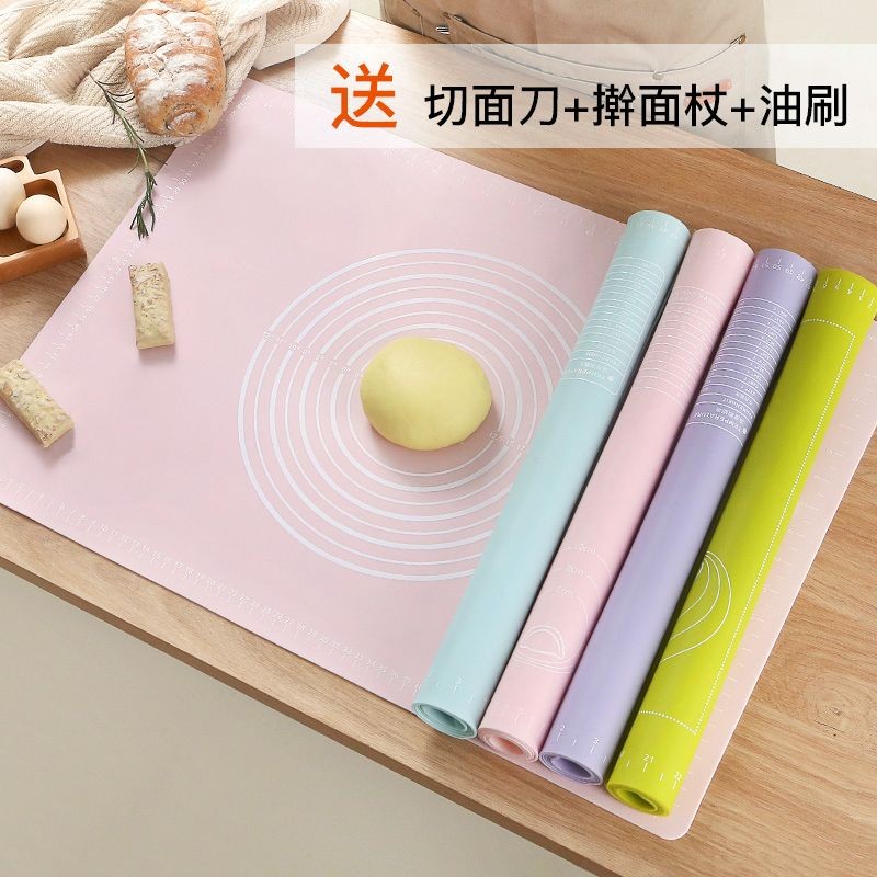 食品级硅胶揉面垫厨房加厚加大防滑擀面和面案板面板家用塑料烘焙Food Grade Silicone Kneading Mat Kitchen Thickened and-20250903