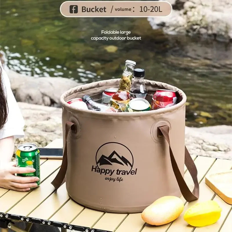 พับCamping Cubeถังน้ําพับถังCampอุปกรณ์สําหรับการท่องเที่ยวล้างรถตกปลารถCampingอุปกรณ์เสริม