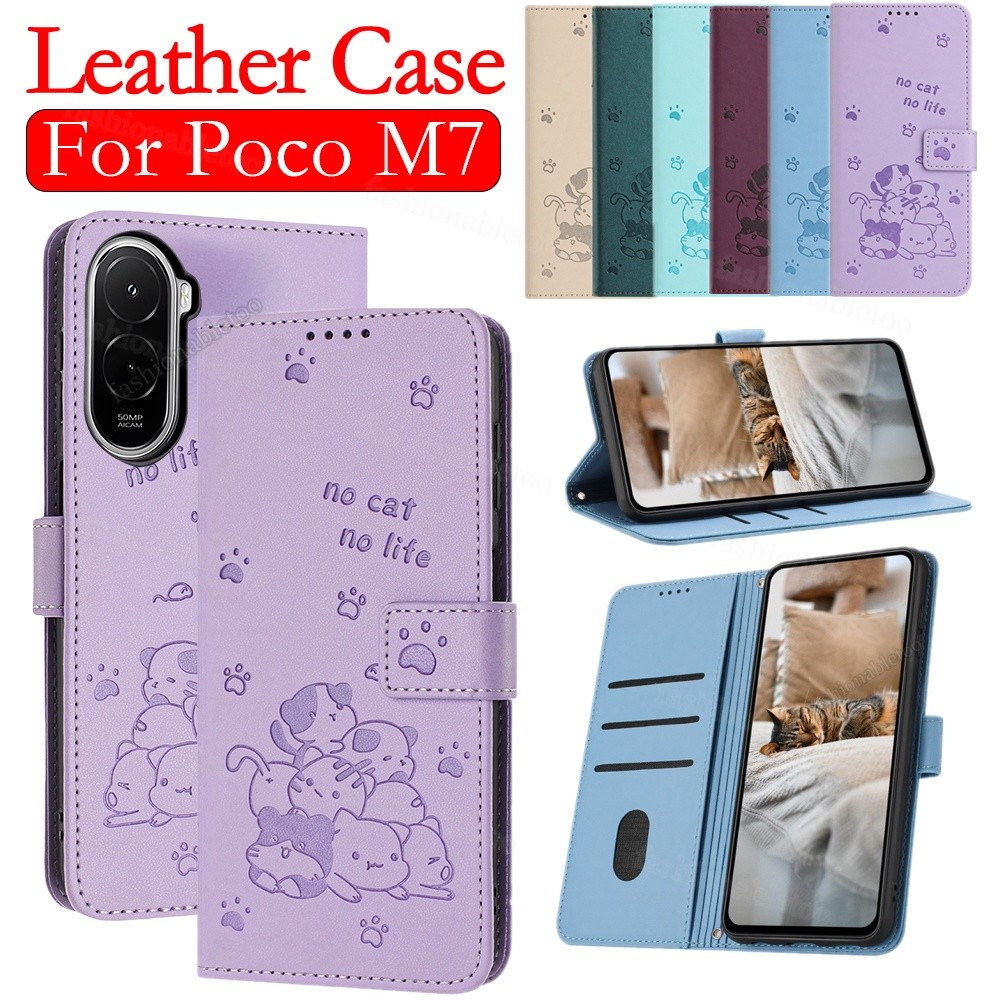 สําหรับ PocoM7 4G หนังสําหรับ Poco M7 plus pro M7plus M7pro M 7 PocoM7 plus PocoM7plus PocoM7 pro Po