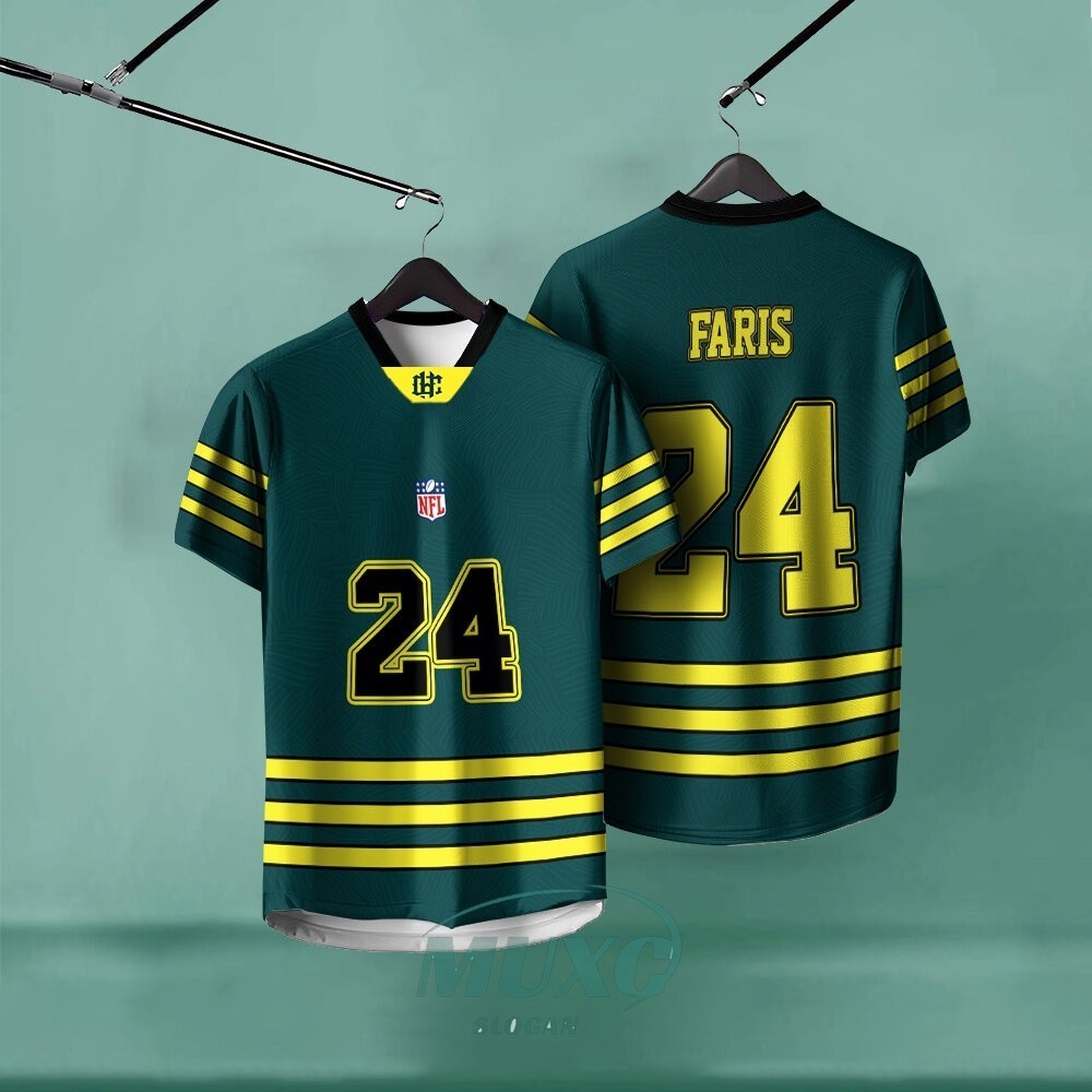 NFL Jersey 2024 แบบคอปก สีดำ ไซส์ไทย ลดราคาพิเศษ