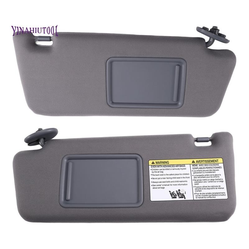 Yinahiut001Car Sun Visor ภายในบังแดดสําหรับ 2005-2012 74320-35C10-B0 74310-35C10-B0 สีเทา