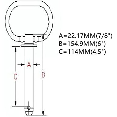 7/8"X4.6"Heavy Duty Trailer Tow Hitch Pin,Hitch Pin เสนอโหลดที่แข็งแกร่งความจุและความต้านทานแรงกระแท