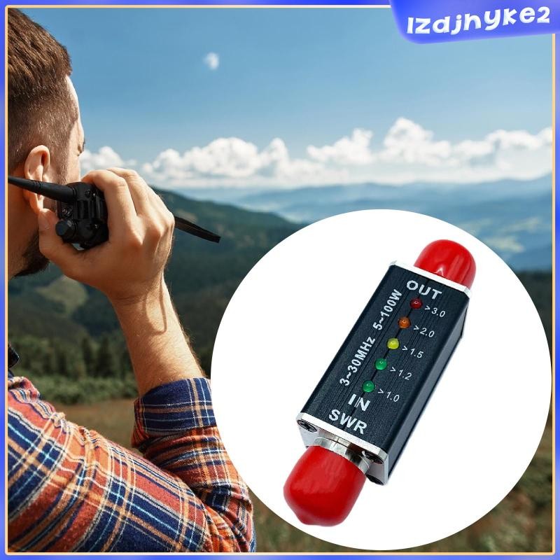 [lzdjhyke2] Vswr Power Meter 5 ไฟ LED ไฟแสดงสถานะเครื่องวัดมินิดิจิตอลน้ําหนักเบา 3-30MHz LED Vswr M