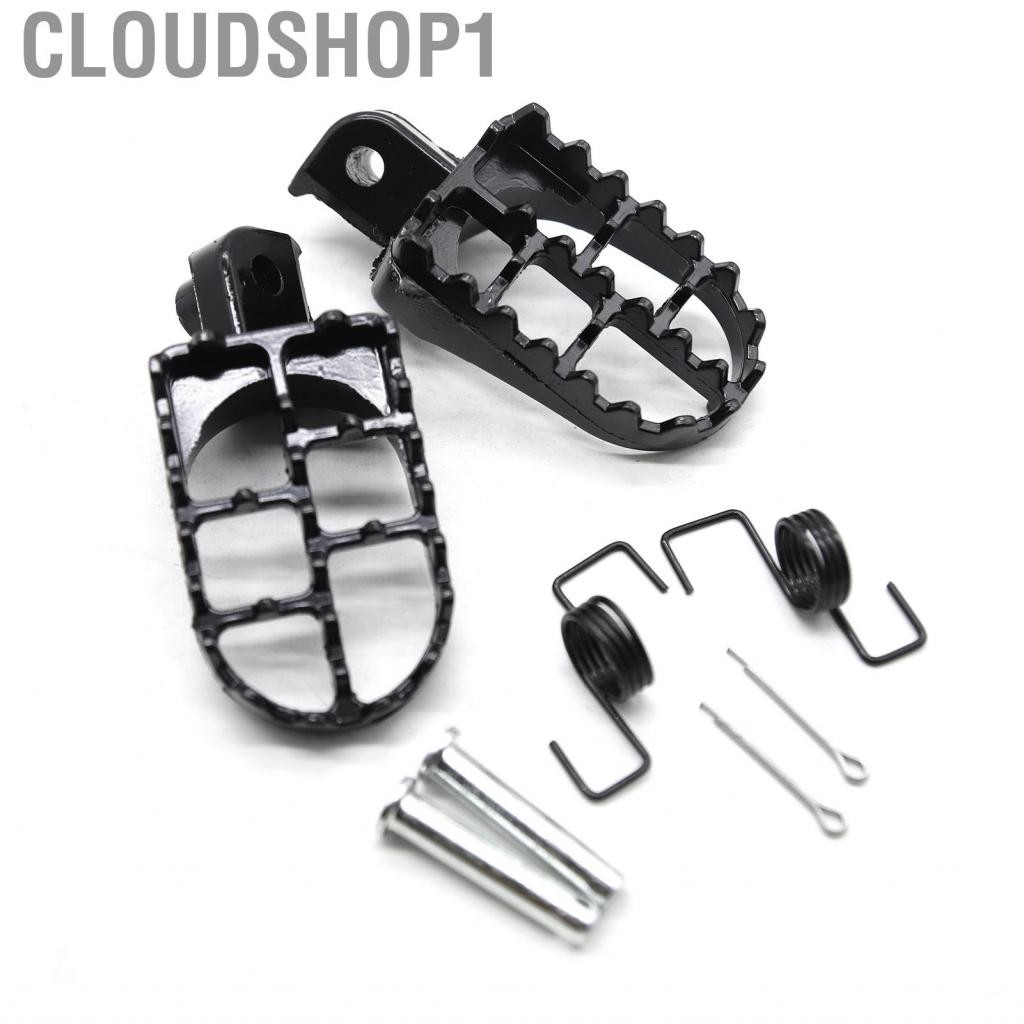 Cloudshop1 CloudShop1-th footrests ชุดอลูมิเนียมสีดำสำหรับยามาฮ่า YZ125 YZ250 PW50 PW80 BW80 DT50 RT
