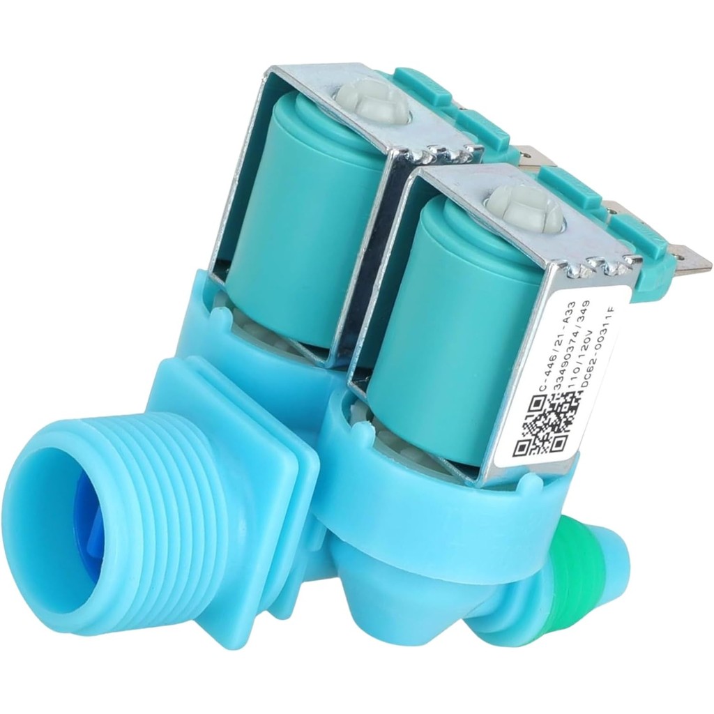 DC62-00311F วาล์วน้ําเข้าน้ําเย็น (110/120V) เหมาะสําหรับเครื่องซักผ้า samsung WA40J3000AW, WA44A320