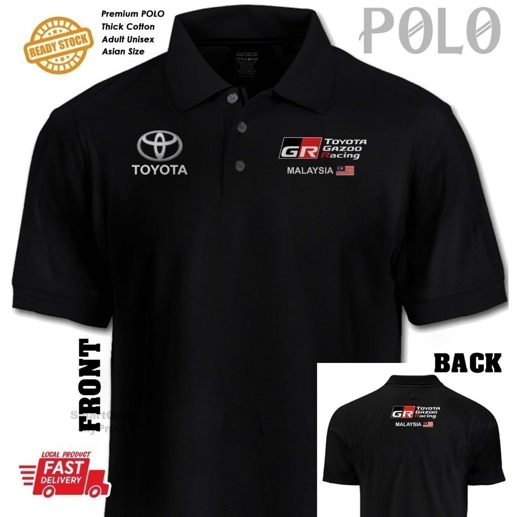 สําหรับแฟชั่น 2025 เสื้อยืดคอปก Toyota Gazoo Racing Collar Shirt Vios Gr Supra Trd