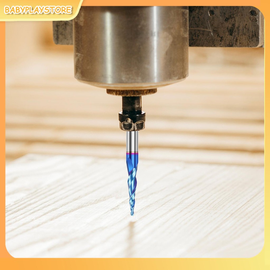 1/4 นิ้ว Shank 2 ขลุ่ย CNC Router บิต YK20 คาร์ไบด์เรียวบอลจมูก End Mills สําหรับแกะสลัก SHOPQJC3464