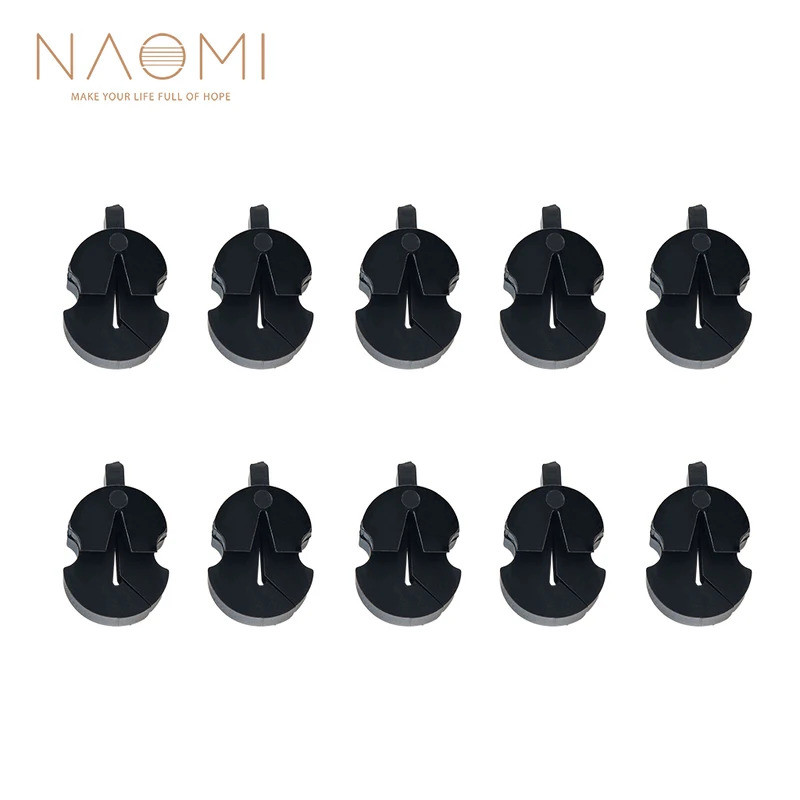 NAOMI 10 ชิ้นไวโอลิน Mute ยาง Mute Fiddle Silencer ไวโอลินฝึก Mute Silencer Volume Control สีดําไวโอ