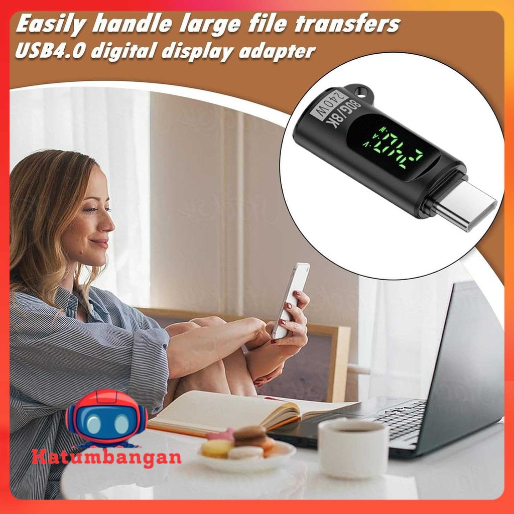 JOYO OTG Adapter Converter Type C Female to Male Digital Display 240W - F62C