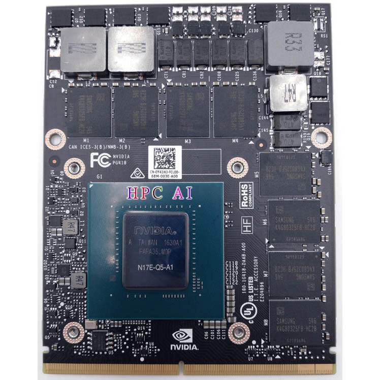 ยี่ห้อใหม่ DELL Quadro P5000 MXM Y42WJ 16GB Notebook Professional กราฟิกการ์ดรับประกันคุณภาพ 1 ปี