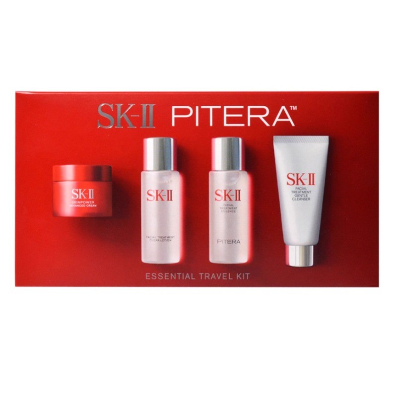 Sk2 ชุดเดินทางสี่ชิ้นทําความสะอาดตัวอย่างขนาดเล็ก 20g Qingying Lu 20ml Shenxian Water 30ml ครีมบํารุ