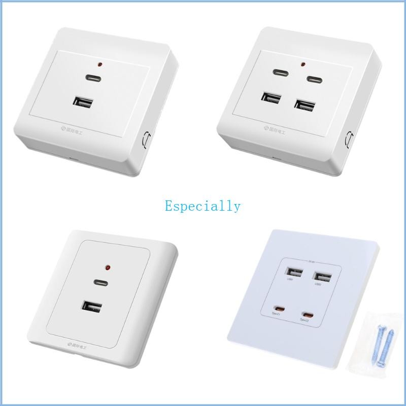 ESP USB Wall Outlets TypeC USB Wall Charger Outlet 18W 220V USB Outlets Receptacle