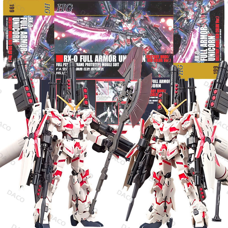 โมเดล RX-78-3 Gundam Mecha ใหม่ RX-0 Full Armor Unicorn โมเดลประกอบ Efreet Jaeger แบบ Diecast