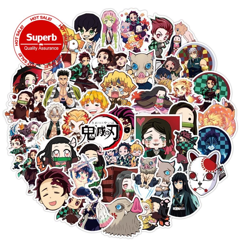 คอลเลกชันสติ๊กเกอร์โน๊ตบุ๊คการ์ตูน Demon Slayer รุ่น Q สติ๊กเกอร์ Demon Slayer เหมาะสําหรับ N0s9