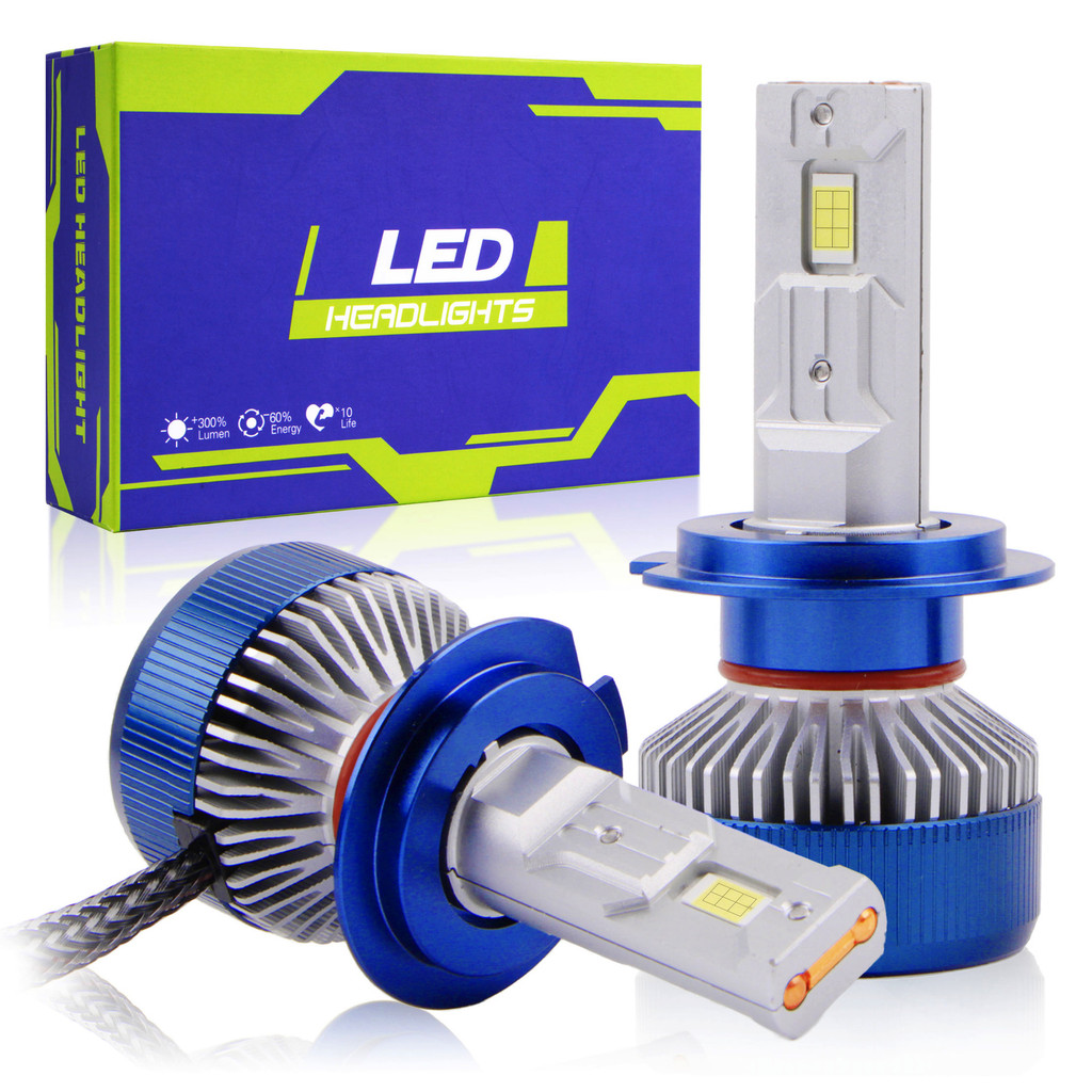 Y2 หลอดทองแดงคู่ H7 หลอดไฟไฟหน้ารถ LED 24V ไฟรถยนต์ดัดแปลง Super Bright H1 ไฟหน้า Universal สําหรับร