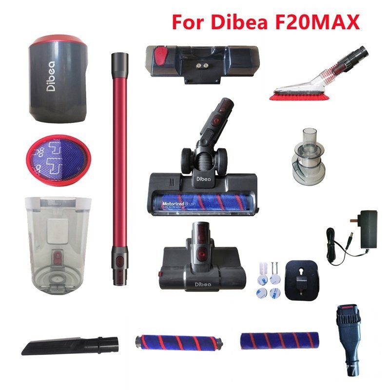 JM อุปกรณ์เสริมต้นฉบับสําหรับ Dibea F20MAX เครื่องดูดฝุ่นมือถือ Mop ผ้ากรองแปรงลูกกลิ้งถังน้ําอุปกรณ