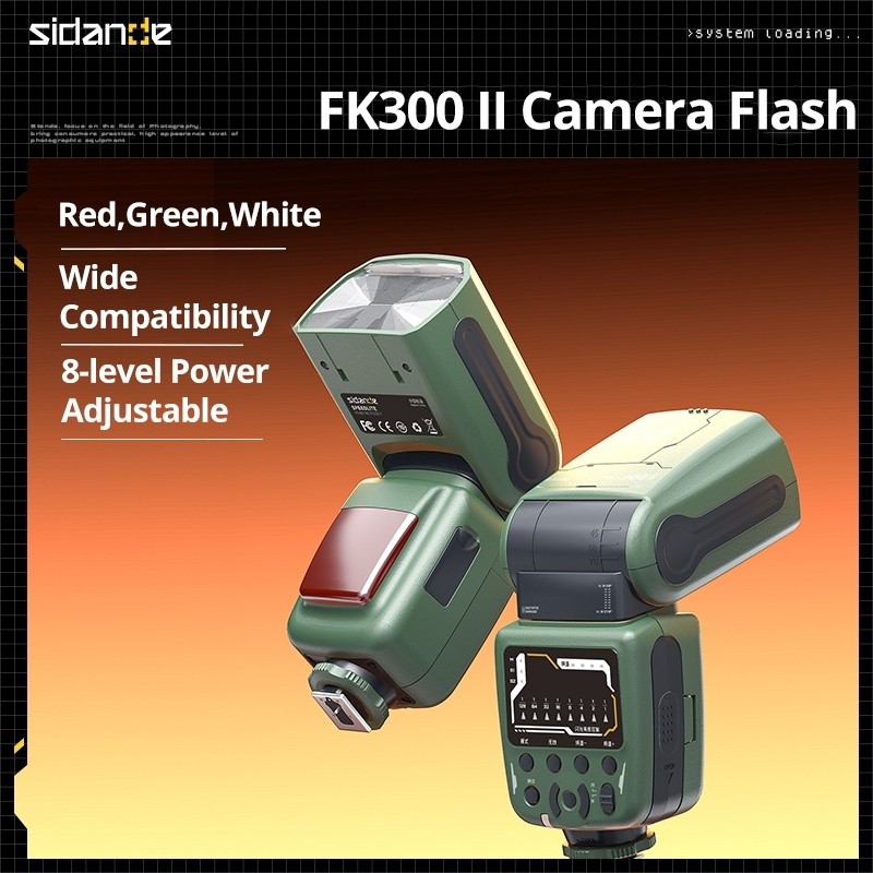 SIDANDE FK300II Speedlite Camera แฟลชความเข้ากันได้กว้างรองเท้าร้อนจุดเดียว
