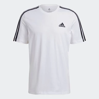 adidas ไลฟ์สไตล์ เสื้อยืด Essentials 3-Stripes ผู้ชาย สีขาว GL3733
