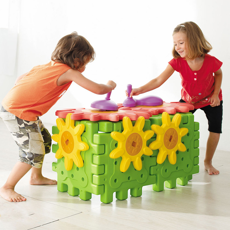 ไต้หวัน WEPLAY Sensory Integration ของเล่นอนุบาลขนาดใหญ่ก่อสร้าง Tactile Sensory Building Blocks สํา