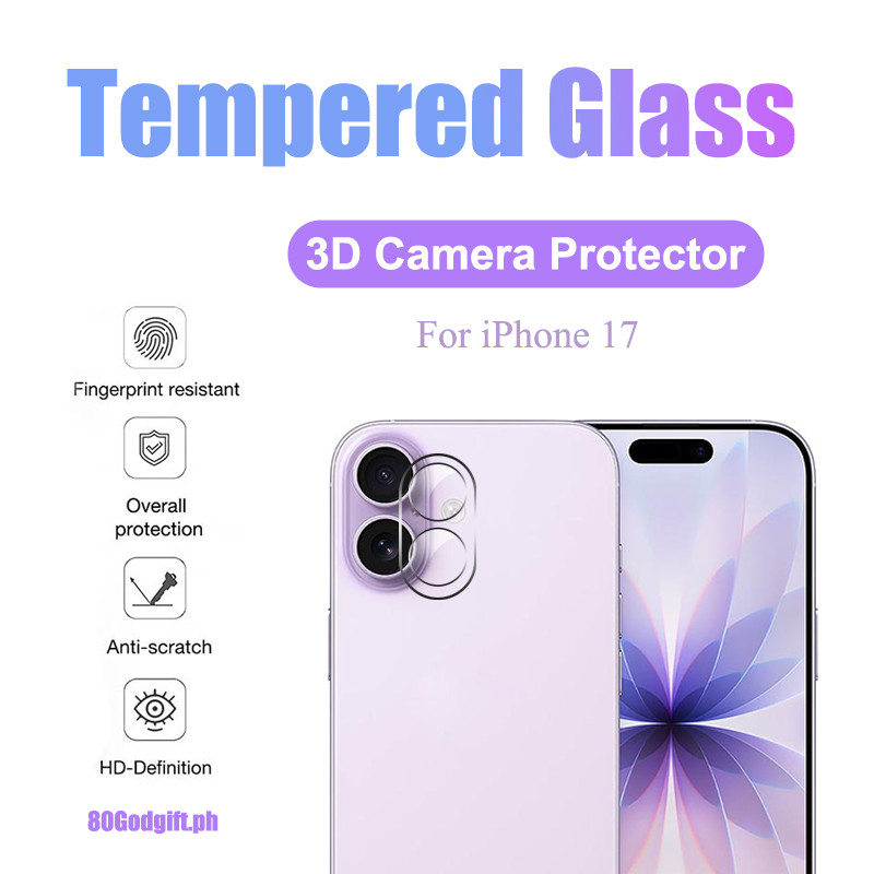 3D ฟิล์ม ตัวป้องกันกล้อง สำหรับ iPhone 17 ฟิล์มกระจกเลนส์กล้อง 9H สำหรับ iPhone 17 16 15 14 13 12 11