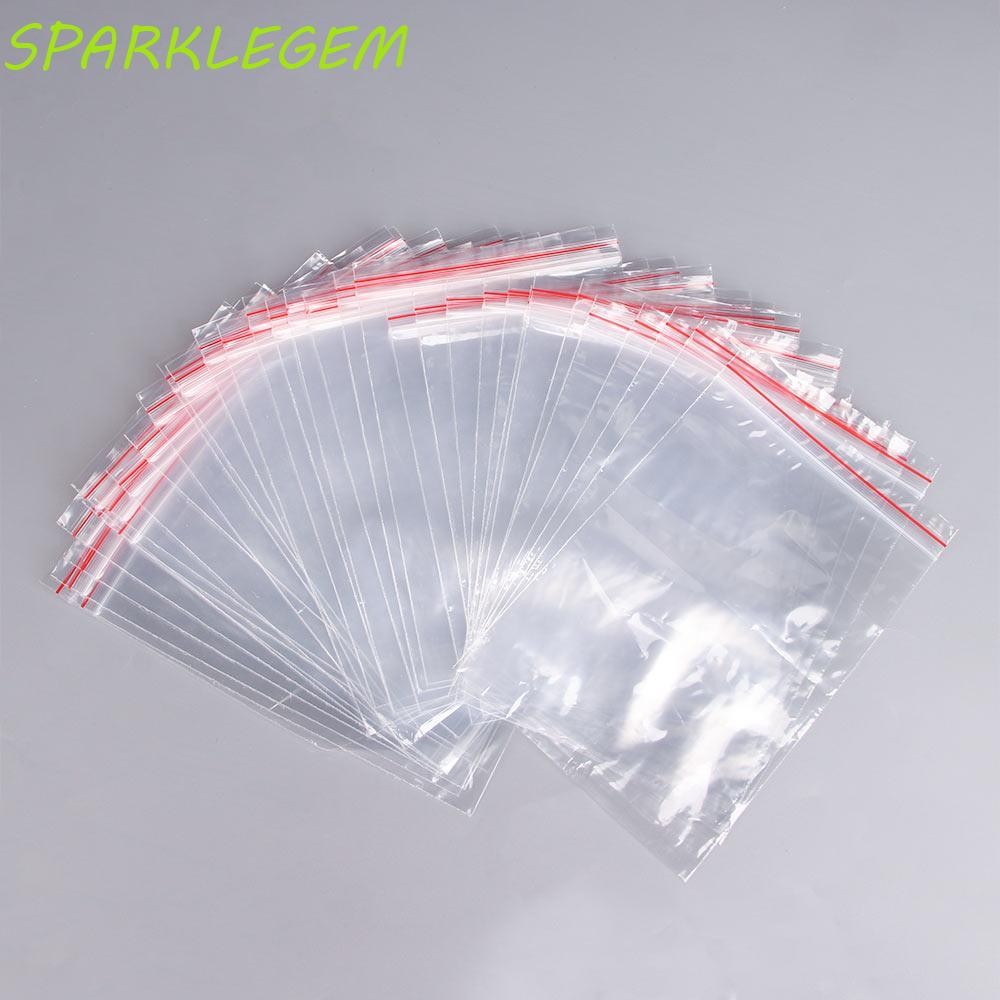 SPARKLEGEM ถุงซีล PE Snacks Zero Waste ถุงพลาสติกใส