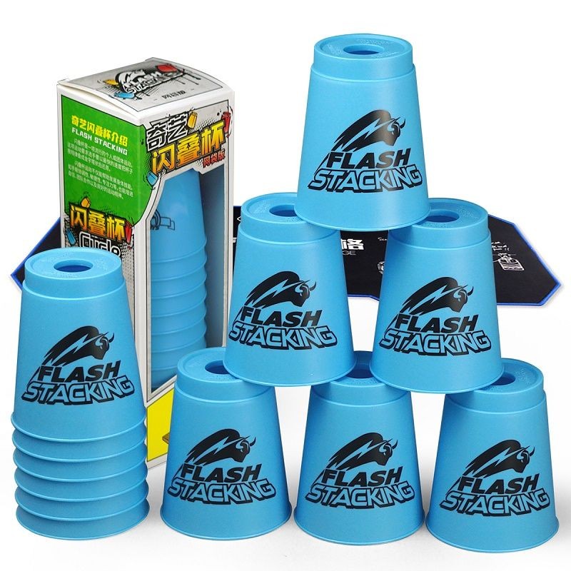 Trendy Racing Speed Transparent Stacking Cups remai Extremely Mini Toy9cc Student Hand Exercise for 