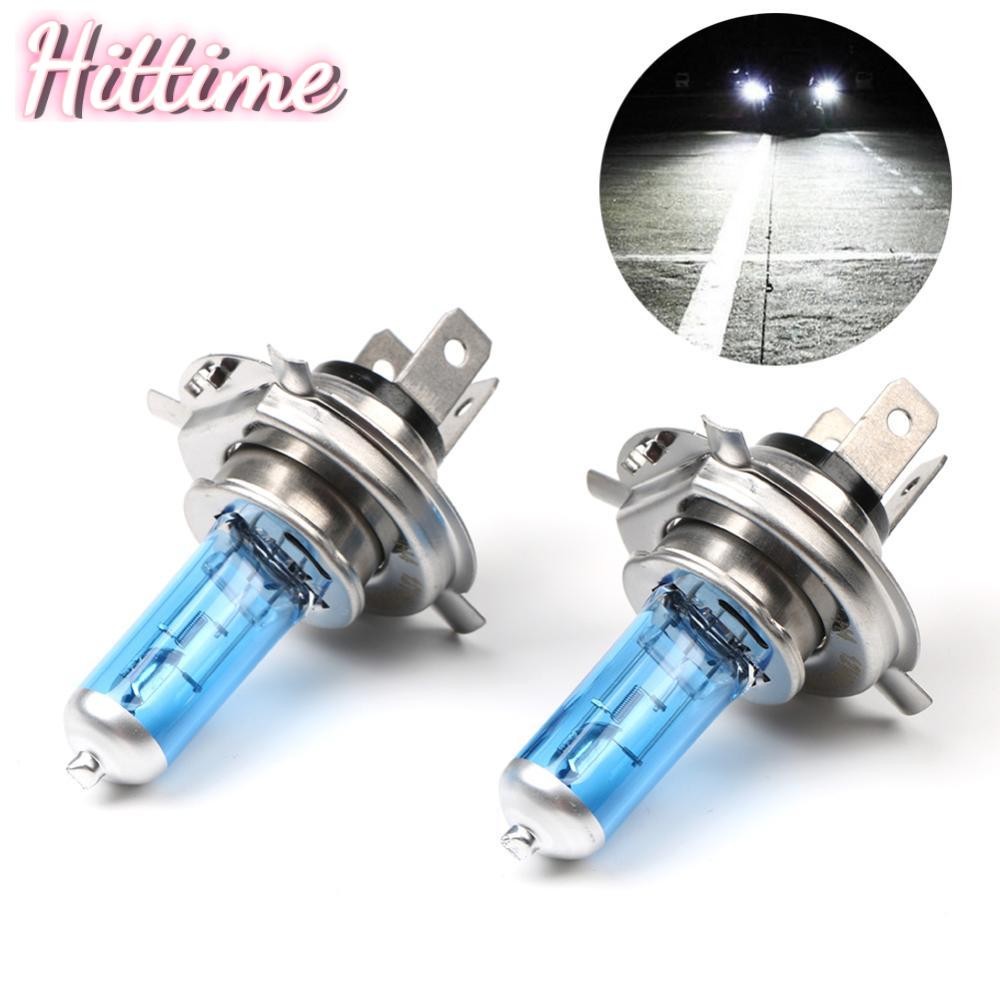 HITTIME 2 ชิ้น Super White H4 55 วัตต์ DC12 โวลต์ Bi-Xenon HID สูง Low Beam ไฟหน้าหลอดไฟ 6000 พันโคม
