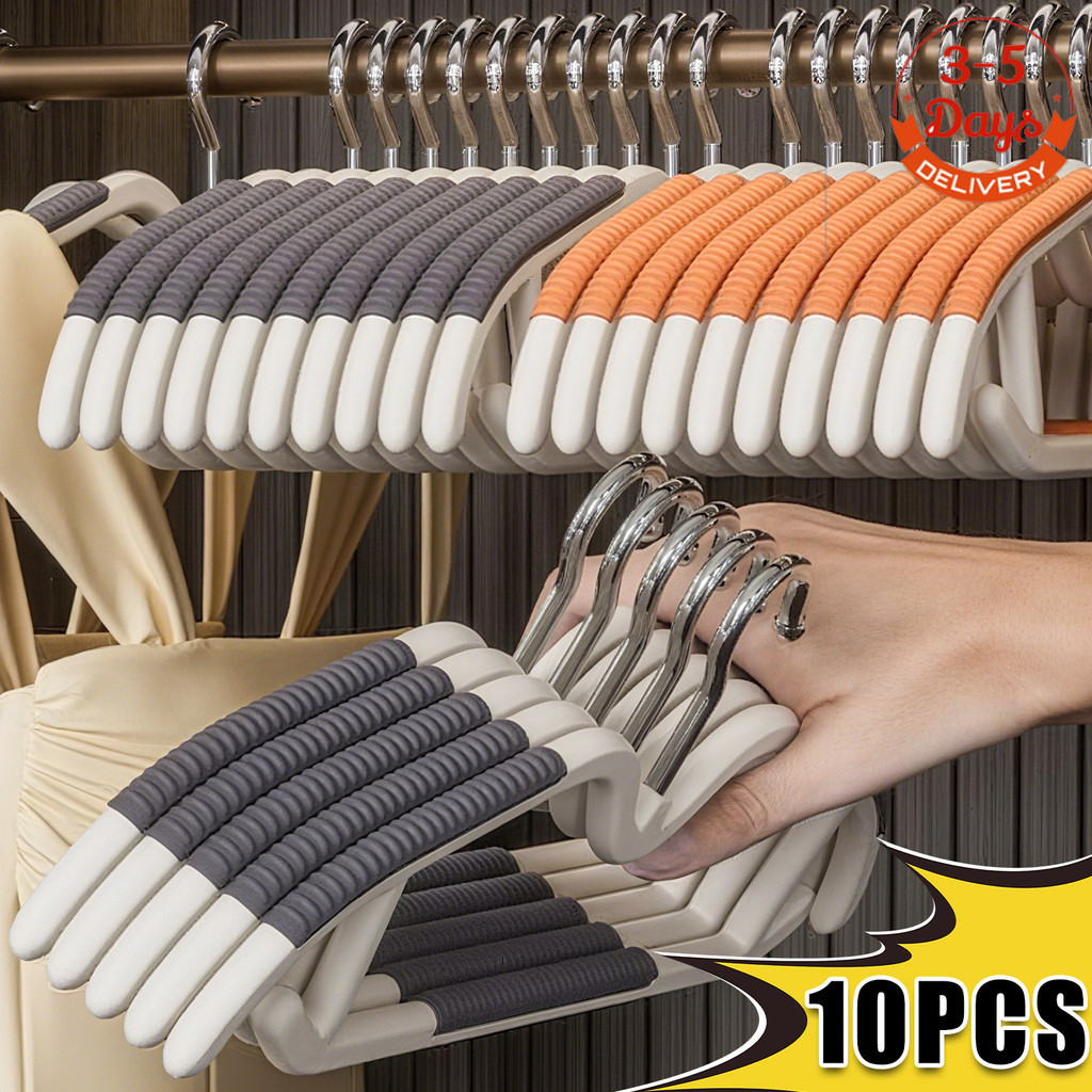 [จัดส่ง 3-5 วัน]﻿ ไม้แขวนเสื้อรับน้ําหนักที่ได้รับการอัพเกรด | การออกแบบโค้งกันลื่นพร้อมการป้องกัน M