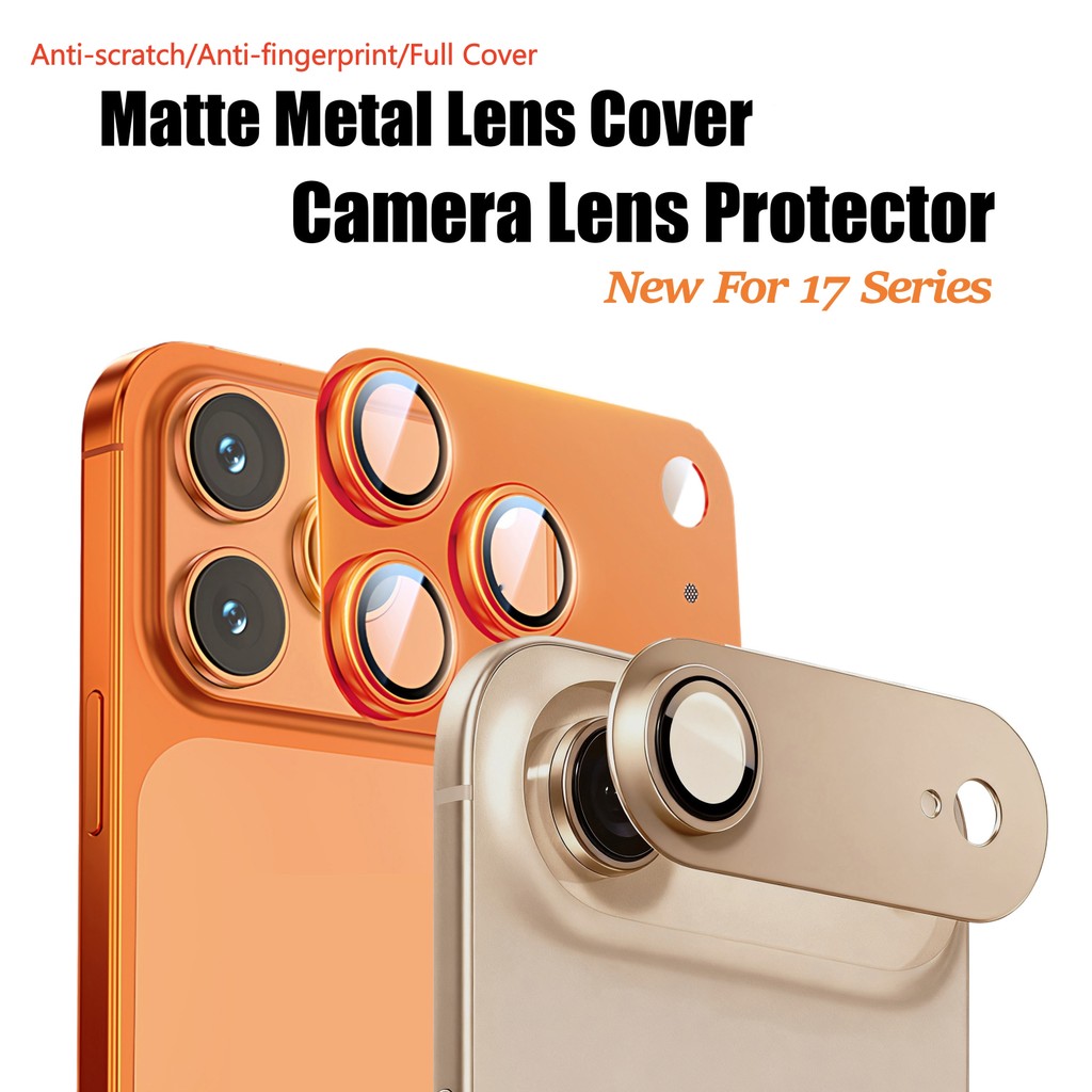 Original สีโลหะ Matte กล้องแบบบูรณาการเลนส์ฟิล์มสําหรับ iPhone 17 Air 17 PRO MAX AR ป้องกันเลนส์ป้องกันสําหรับโทรศัพท์ด้านหลังเลนส์
