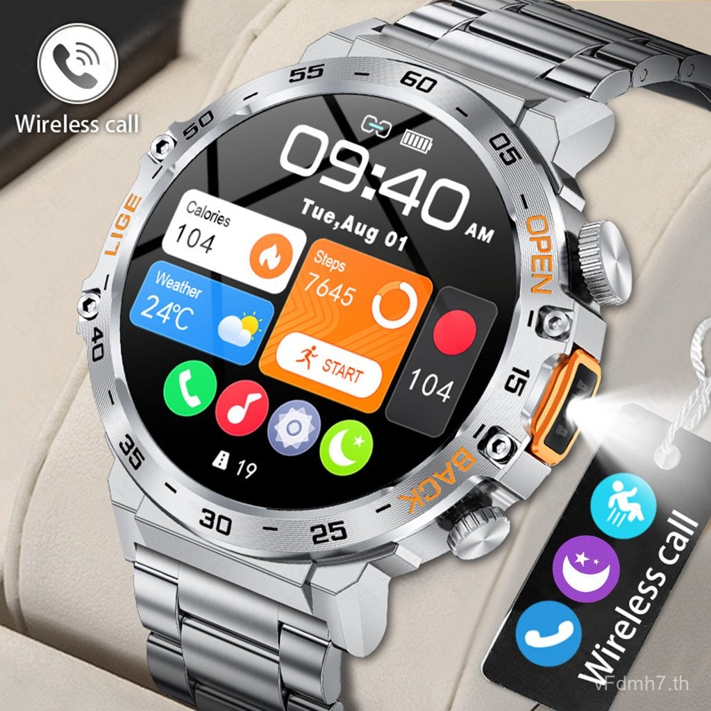 LIGE Smart Play Bluetooth LIGE Watch นาฬิกาธุรกิจใหม่เพลงมัลติฟังก์ชั่น/โทรไฟฉายกีฬา
