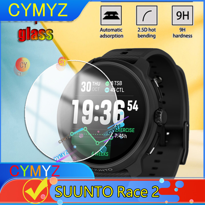 SUUNTO Race 2 ฟิล์ม 9H กระจกเทมเปอร์ปกป้องหน้าจอ SUUNTO Race S ฟิล์มใส SUUNTO Race 2 ฟิล์มกันรอยหน้า