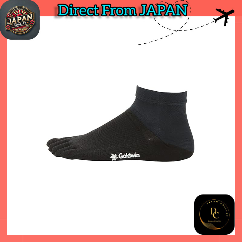 [Goldwin] Paper Fiber 5-toe Short Socks BLACK 2